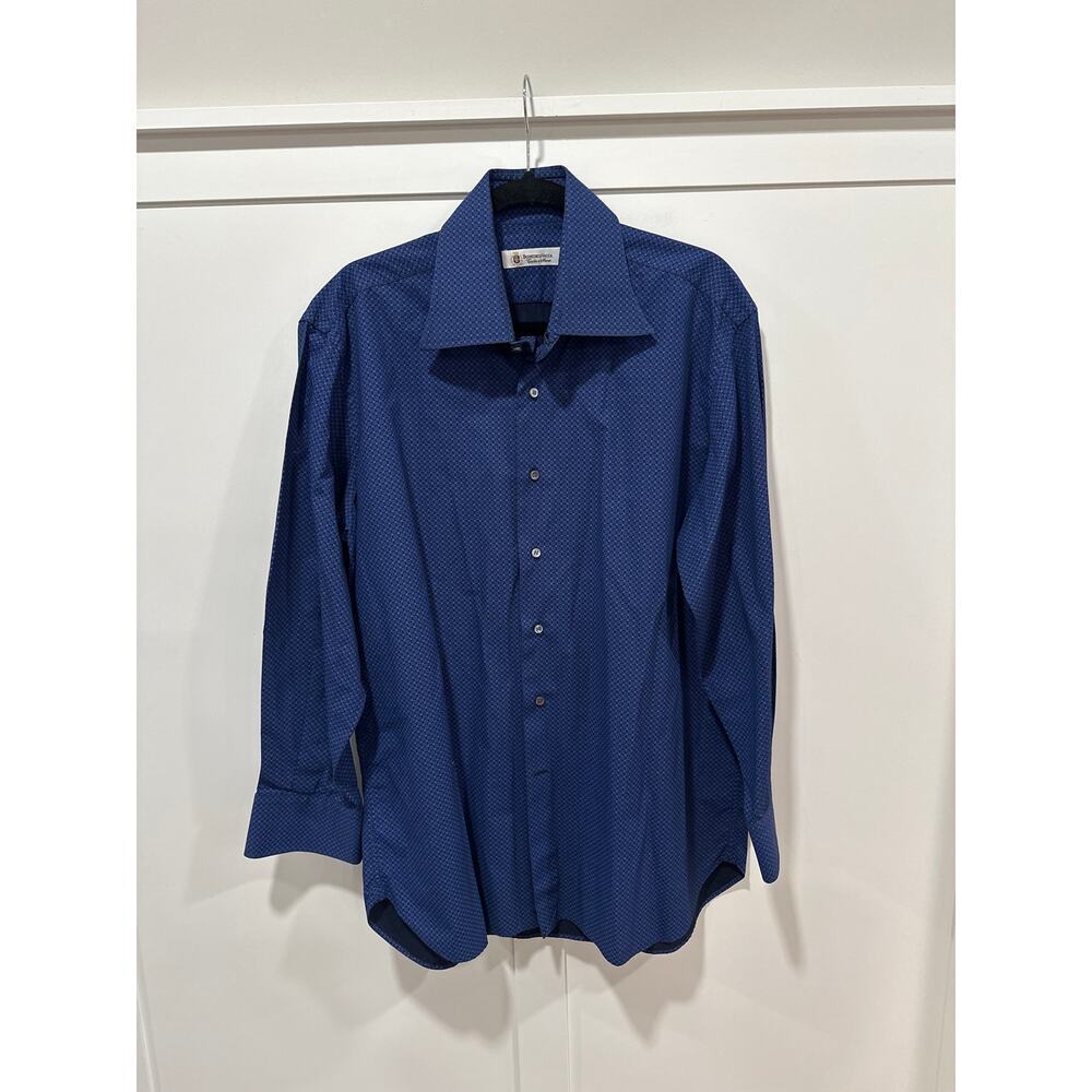 Domenico Vacca Cotton Button Down Dress Shirt Size 43/17